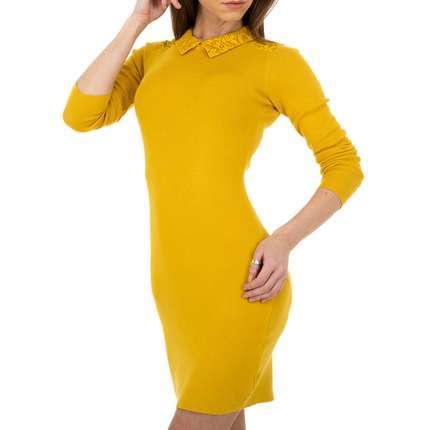 Damen Strickkleid von Whoo Fashion Gr. One Size - yellow