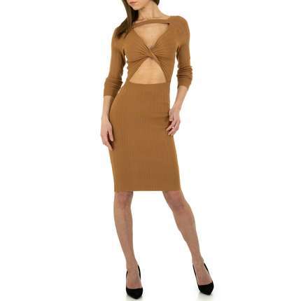Damen Strickkleid von Whoo Fashion Gr. One Size - brown