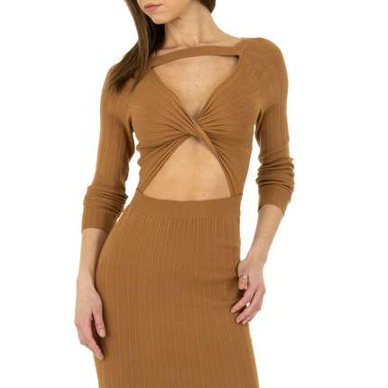 Damen Strickkleid von Whoo Fashion Gr. One Size - brown