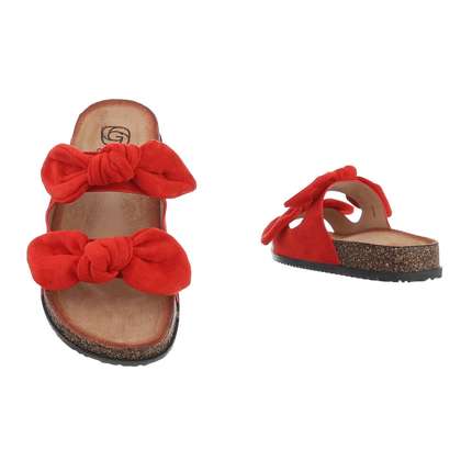 Damen Pantoletten - red