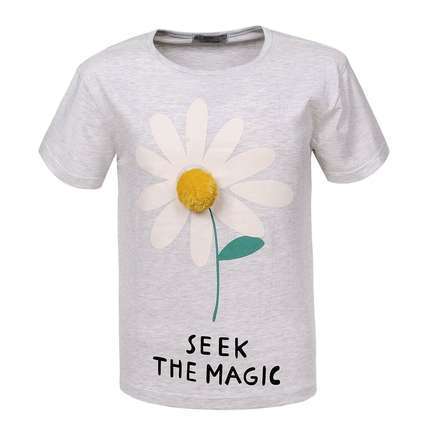 Mädchen T-shirt von Glo Story - L.grey