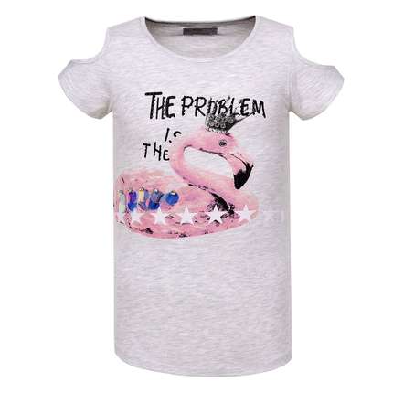 Mädchen T-shirt von Glo Story - L.grey