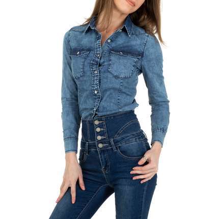 Damen Hemdbluse von Gress Jeans Wear - blue