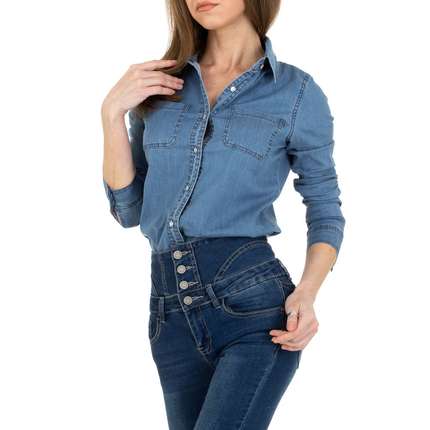Damen Hemdbluse von Gress Jeans Wear - blue