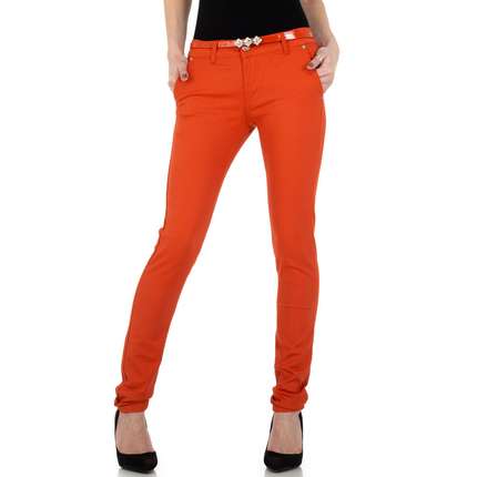 Damen Chinos von M. Sara Denim - orange