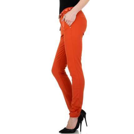 Damen Chinos von M. Sara Denim - orange