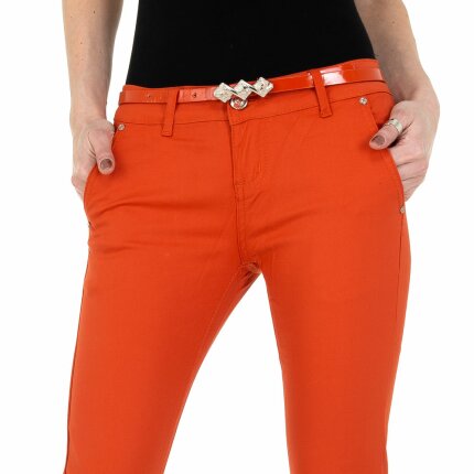 Damen Chinos von M. Sara Denim - orange