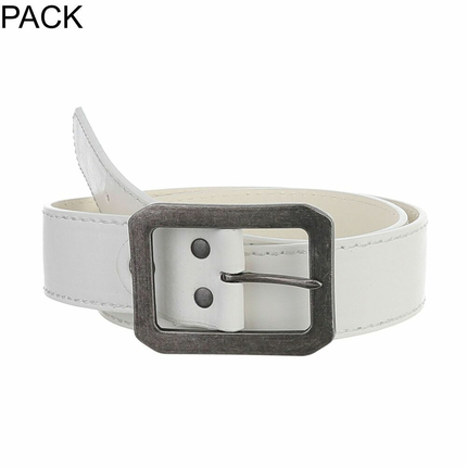 Damen Grtel white - 12 Stck