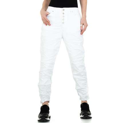 Damen Boyfriend-Hose von Colorful Denim - white