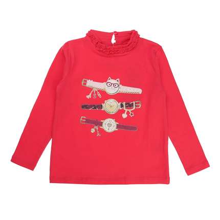 Mädchen Langarmshirt von Glo Story - fuchsia