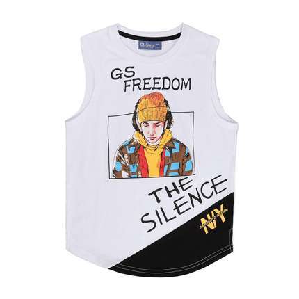 Jungen T-shirt von Glo Story - white