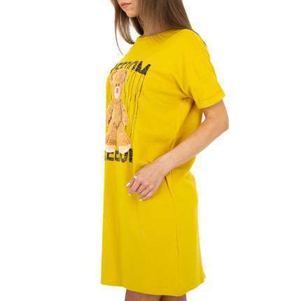 Damen Stretchkleid von Glo Story - yellow