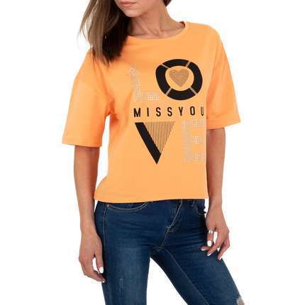 Damen T-Shirt von Glo Story - orange