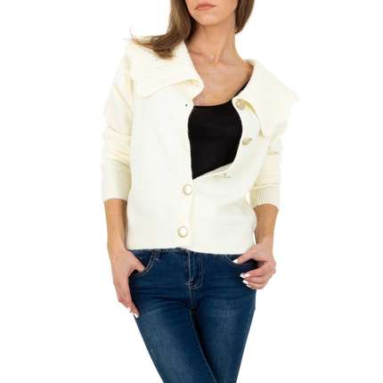 Damen Strickjack von JCL Gr. One Size - white