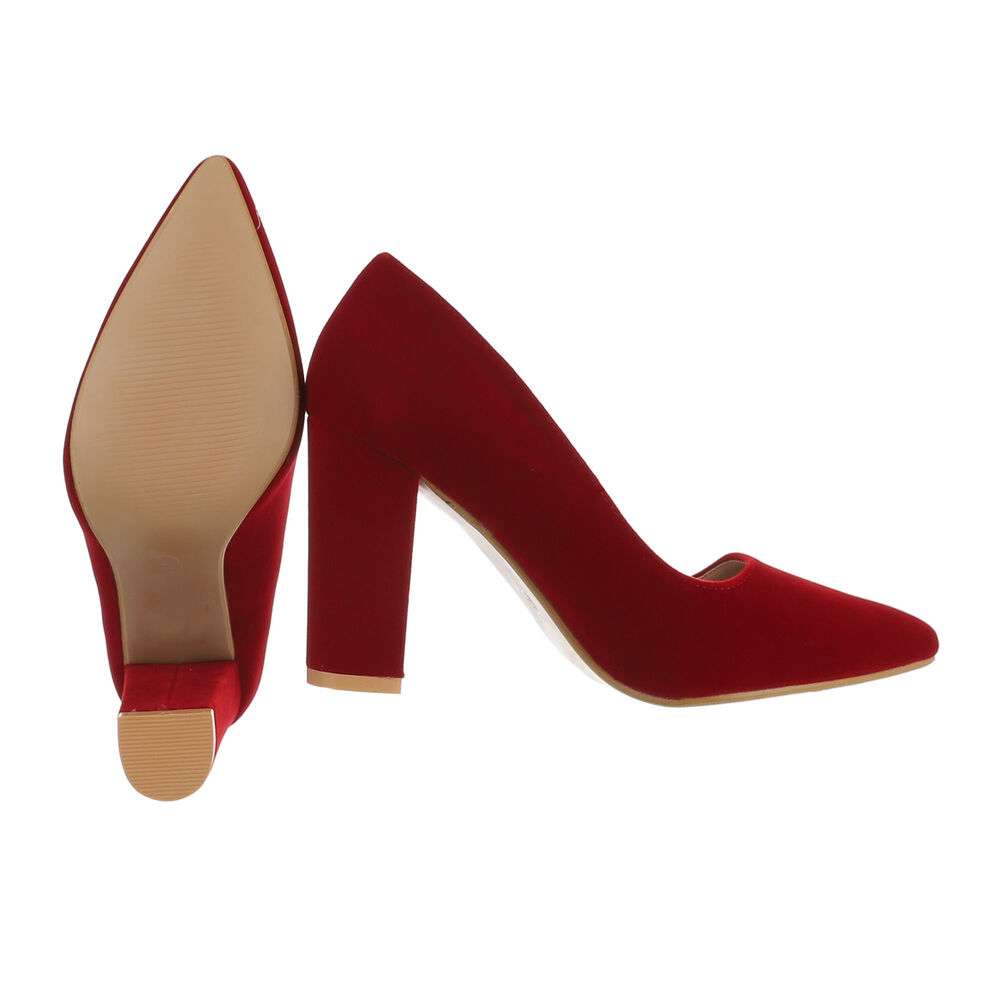 Pantofi cu toc înalt pentru femei - roșu - image 2
