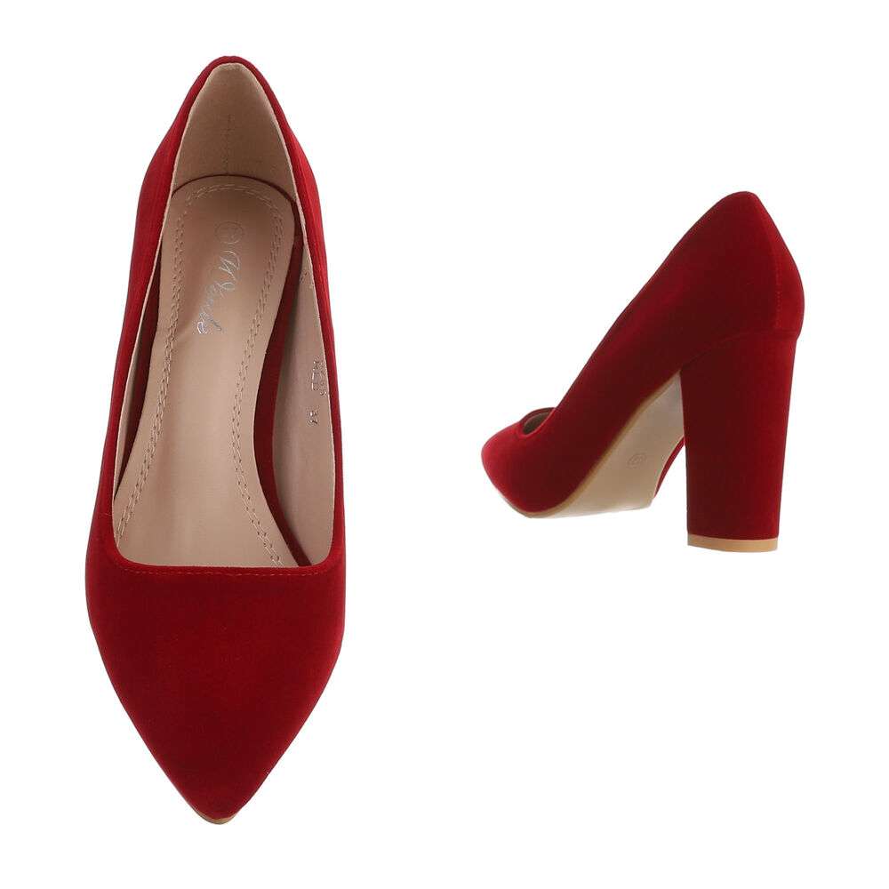 Pantofi cu toc înalt pentru femei - roșu - image 3
