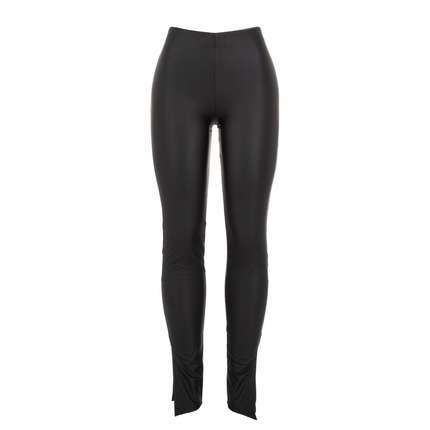 Damen Leggings in Lederoptik von - black