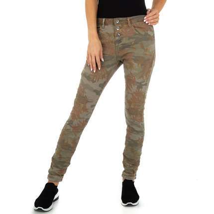 Damen Skinny Jeans von Place du Jour - khaki