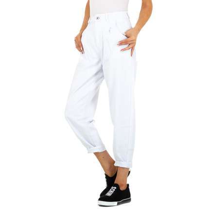 Damen High Waist Jeans von M.Sara - white