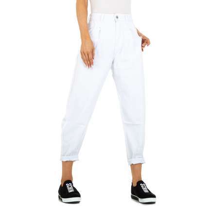 Damen High Waist Jeans von M.Sara Gr. L - white