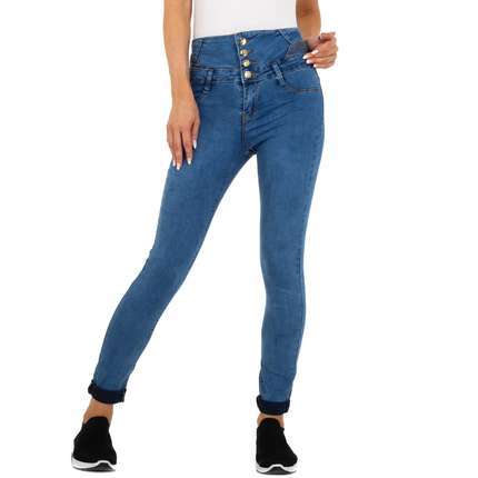 Damen High Waist Jeans von M.Sara Gr. 28 - blue