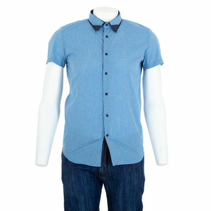 Herren Hemd von Glo Story Gr. M/38 - blue