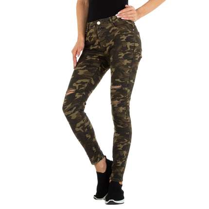 Damen Skinny Jeans von M.Sara Gr. 27 - armygreen