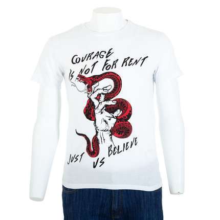 Herren T-shirt von Glo Story Gr. XL/42 - white