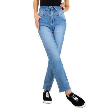 Damen High Waist Jeans von Colorful Premium Gr. L/40 - blue