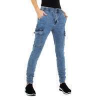 Damen High Waist Jeans von Jewwely - blue