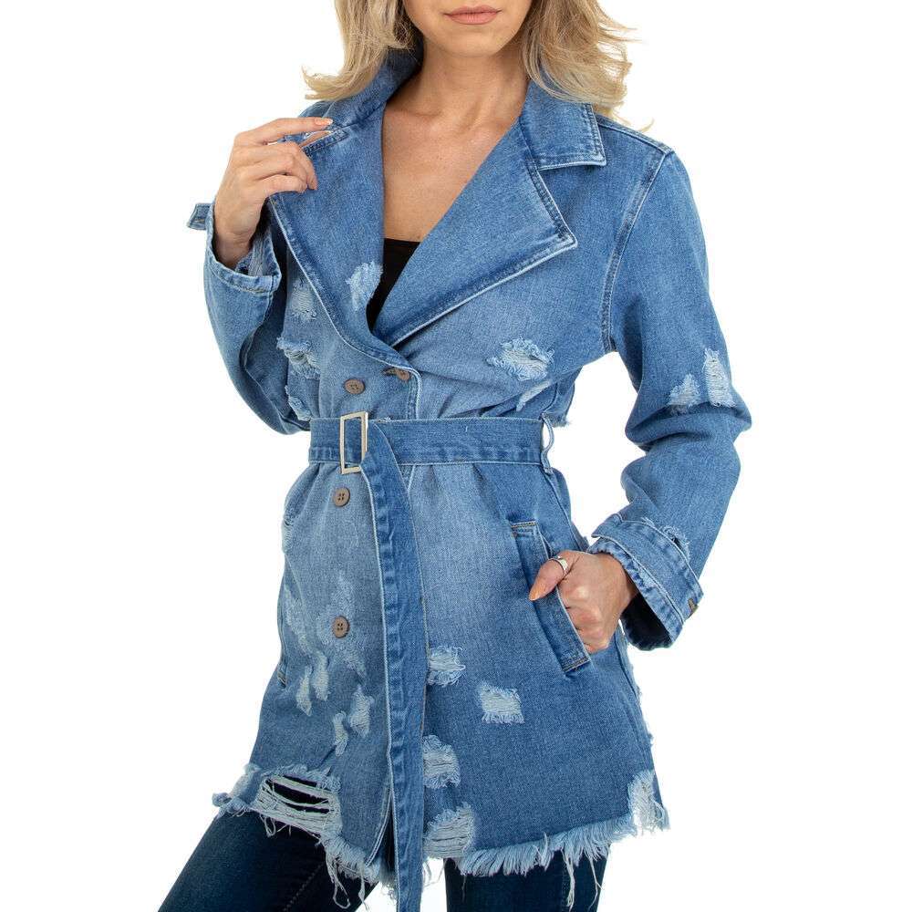 Jachetă din Jeans pentru femei marca Colorful Premium - albastră