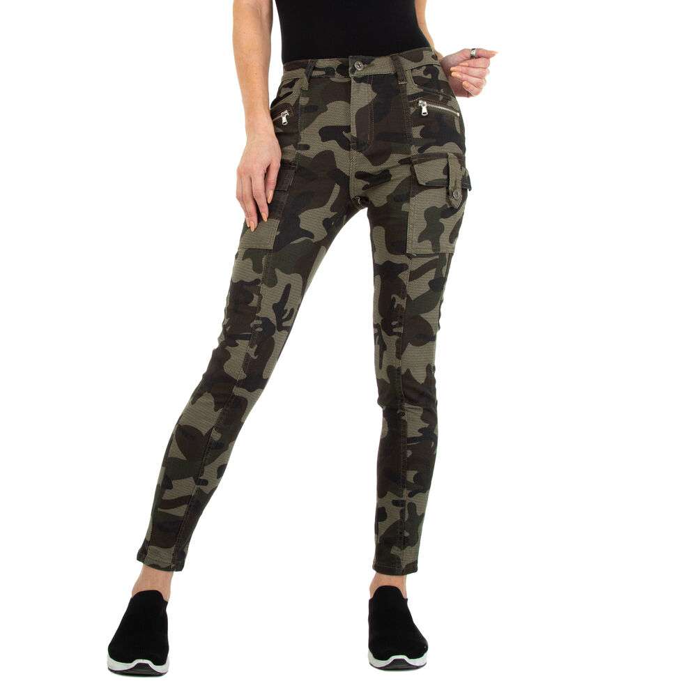 Blugi Skinny pentru femei marca Daysie - verde armată