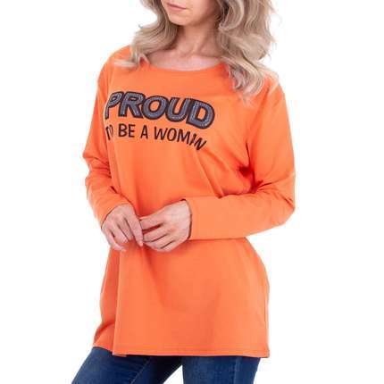 Damen Langarmshirt von METROFIVE - orange
