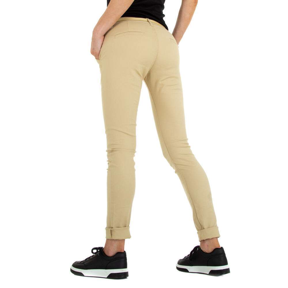 Pantaloni Skinny pentru femei marca M.Sara - crem - image 3