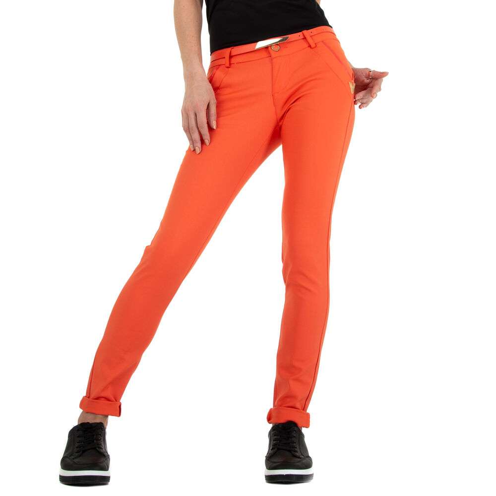 Pantaloni Skinny pentru femei marca M.Sara - orange