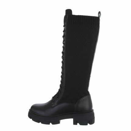Damen Schnürstiefel - black Gr. 36