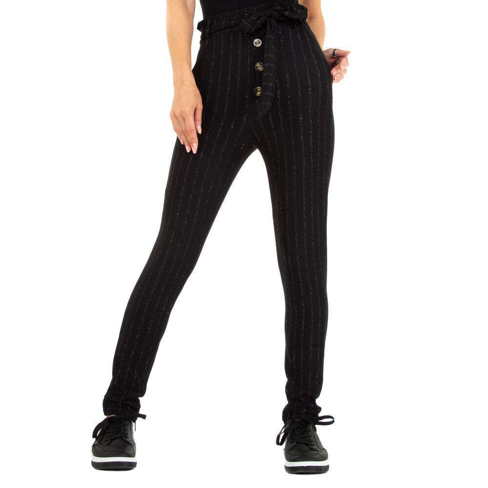 Pantaloni din stofă pentru femei marca Fashion - negru