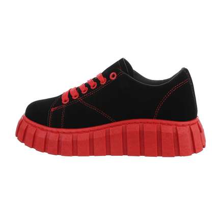 Damen Low-Sneakers - blackred Gr. 38