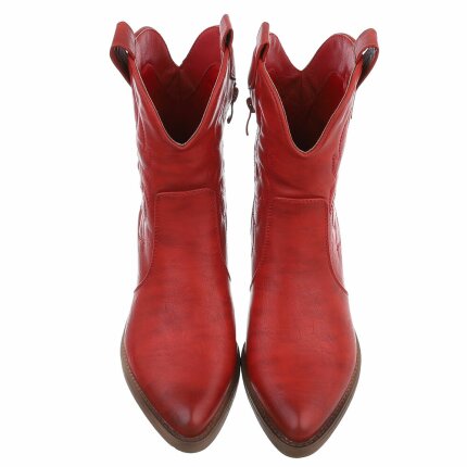 Damen Western- & Bikerboots - redpu - 12 Paar