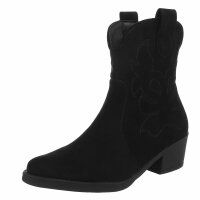 Damen Western- & Bikerboots - blacksuede