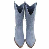 Damen Western- & Bikerboots - bluesuede - 12 Paar