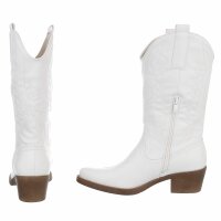 Damen Western- & Bikerboots - white - 12 Paar