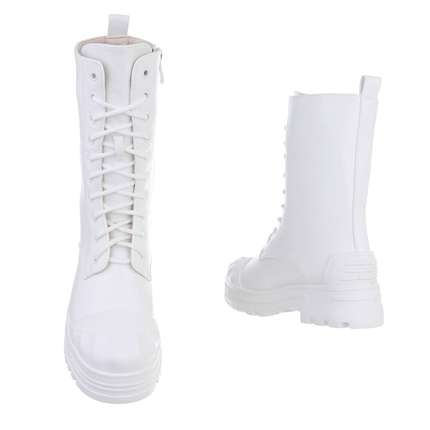 Damen Schnrstiefel - white