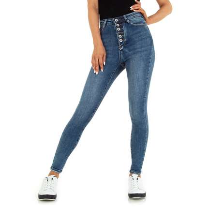 Damen High Waist Jeans von Laulia - blue