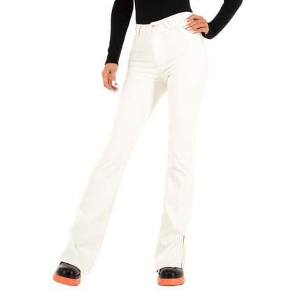 Damen Bootcut Jeans von Laulia - white