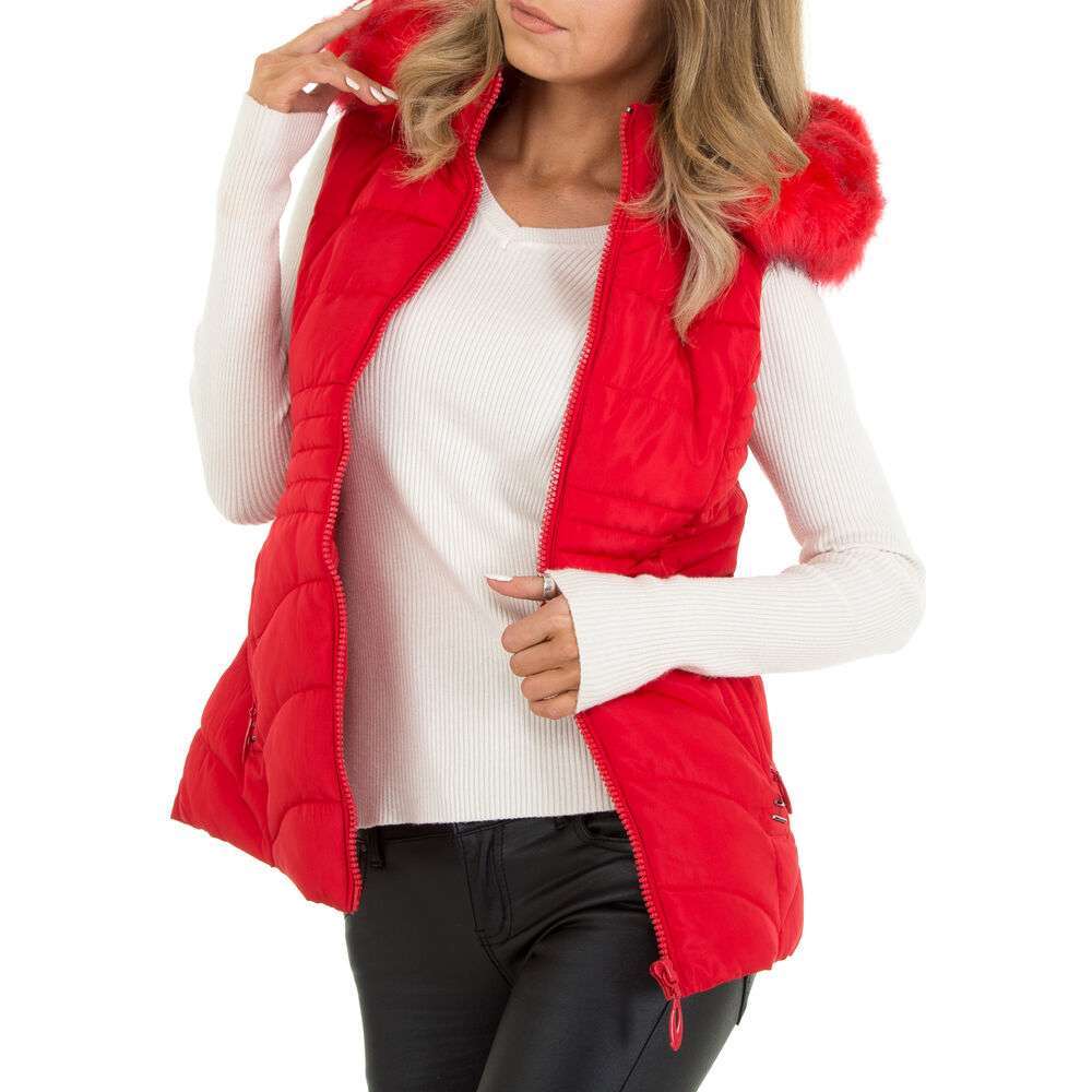 Jachetă de toamnă - primăvară pentru damă Weste marca Egret Style - roșu - image 4