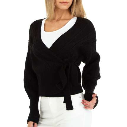 Damen Strickjacke  von White Icy Gr. One Size - black
