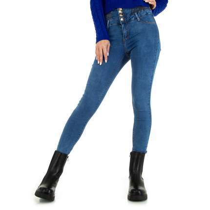 Damen High Waist Jeans von M.Sara Gr. 27 - blue