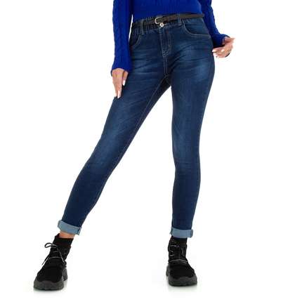 Damen High Waist Jeans von M.Sara Gr. 27 - blue