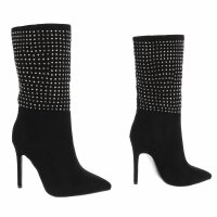 Damen High-Heel Stiefeletten - black